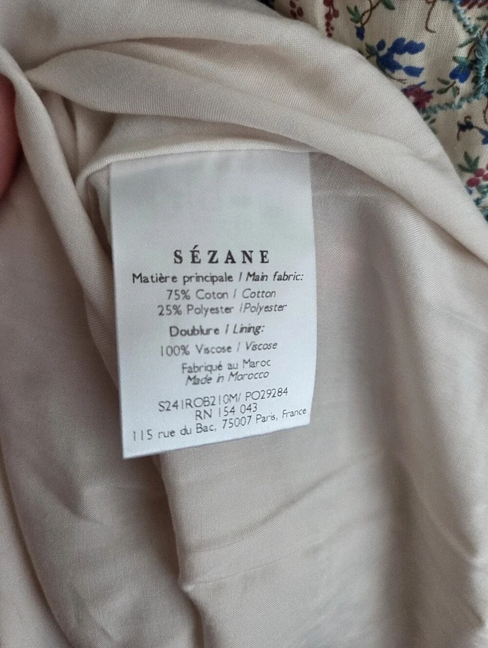 Sezane printed broderie